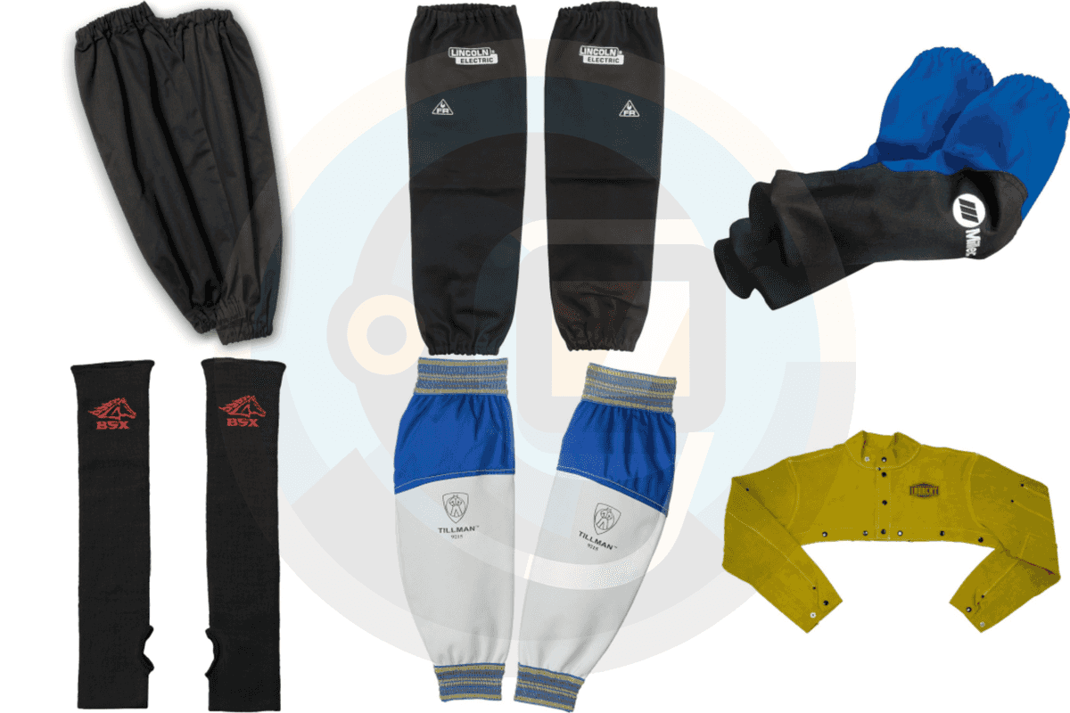 a collage of images of Best Flame Resistant Welding Sleeves